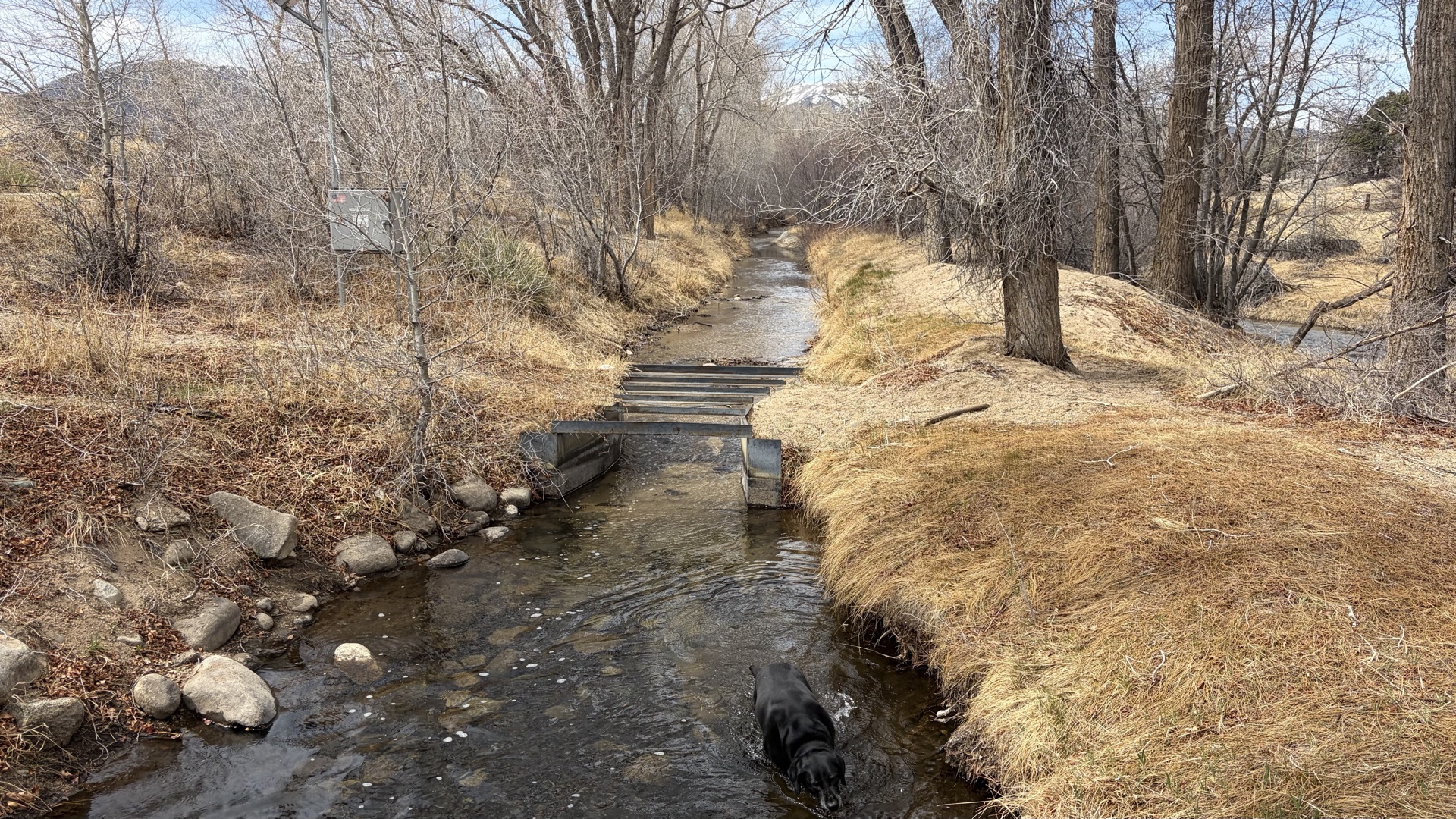 Water measurement flume on a Colorado creek